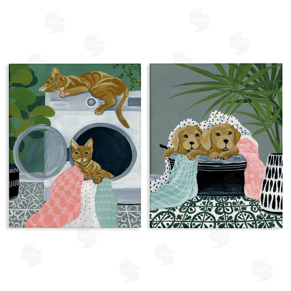 stupell industries Yvette St. Amant | Cats & Dogs Laundry Room Wall Art