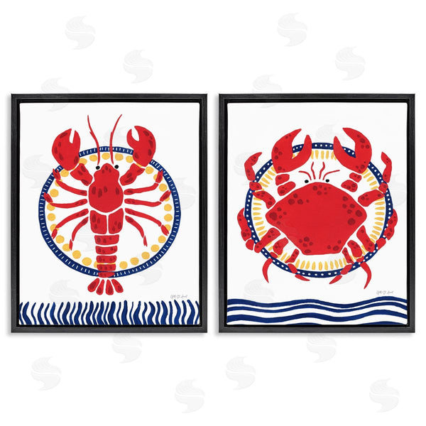 Stupell Industries Yvette St. Amant | Coastal Lobster & Crab Wall Art
