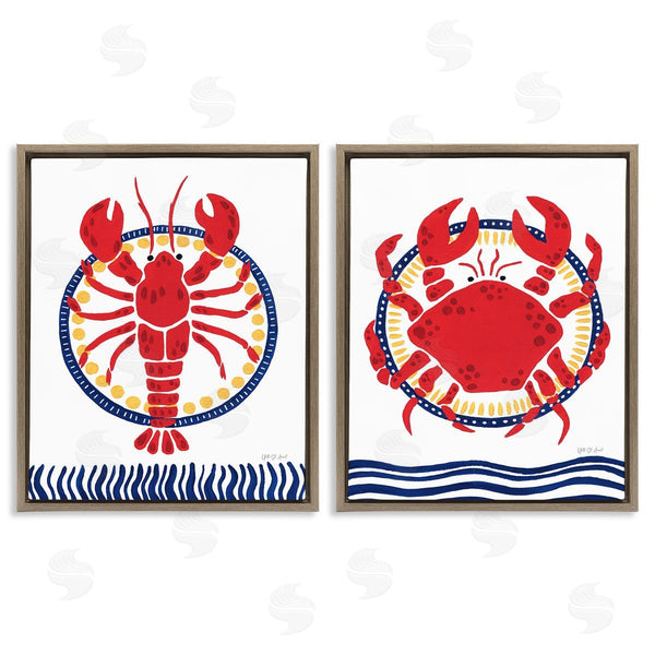Stupell Industries Yvette St. Amant | Coastal Lobster & Crab Wall Art