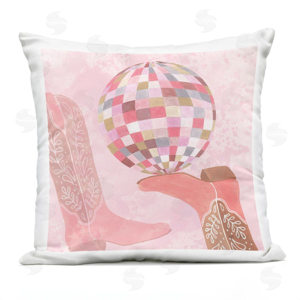 Stupell Industries Yvette St. Amant | Cowgirl Boot & Disco Ball Printed Throw Pillow