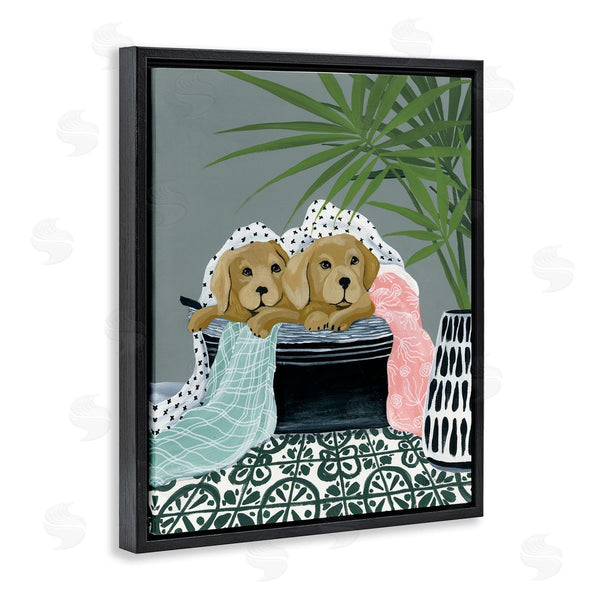 Stupell Industries Yvette St. Amant | Cuddling Laundry Dogs