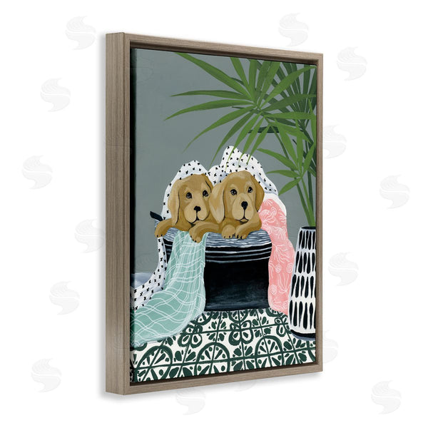 Stupell Industries Yvette St. Amant | Cuddling Laundry Dogs