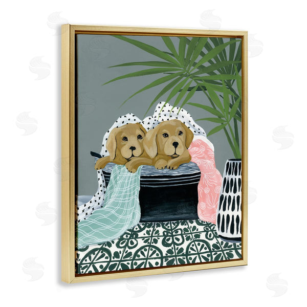 Stupell Industries Yvette St. Amant | Cuddling Laundry Dogs