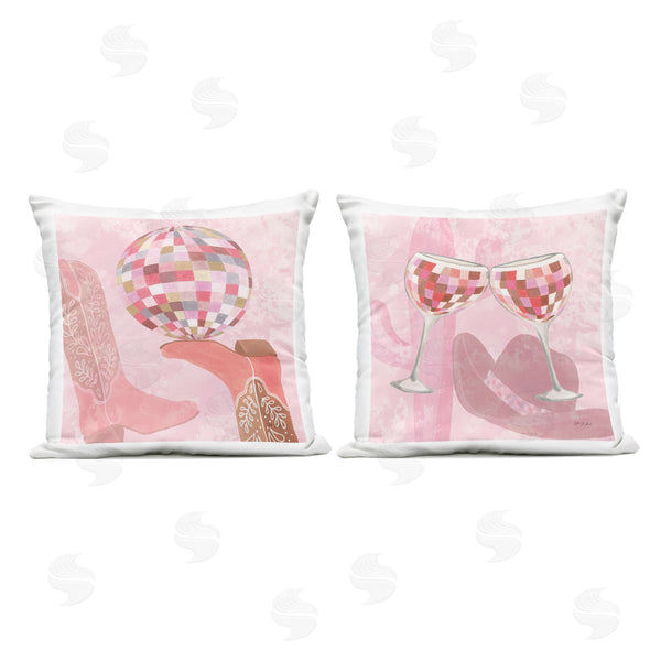Stupell Industries Yvette St. Amant | Disco Cowgirl Western Glam Printed Throw Pillow Set