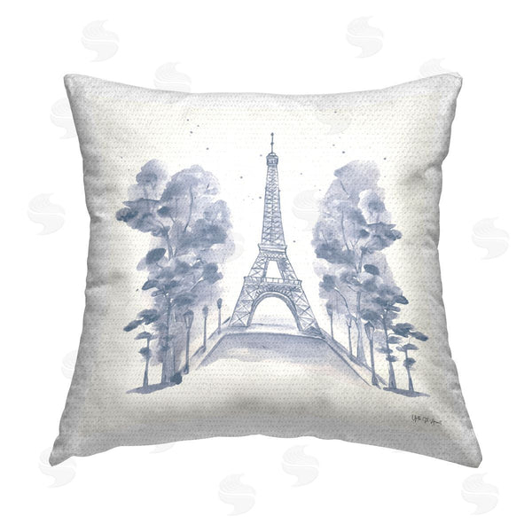 Stupell Industries Yvette St. Amant | Eiffel Tower Watercolor Printed Throw Pillow