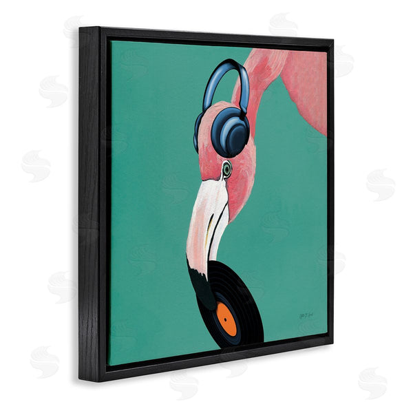 Stupell Industries Yvette St. Amant | Flamingo With Music Record Wall Art