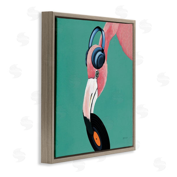Stupell Industries Yvette St. Amant | Flamingo With Music Record Wall Art