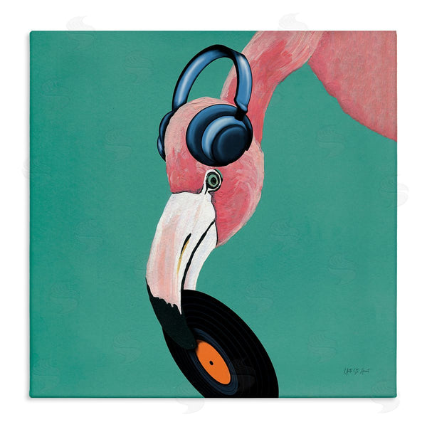 stupell industries Yvette St. Amant | Flamingo with Music Record Wall Art