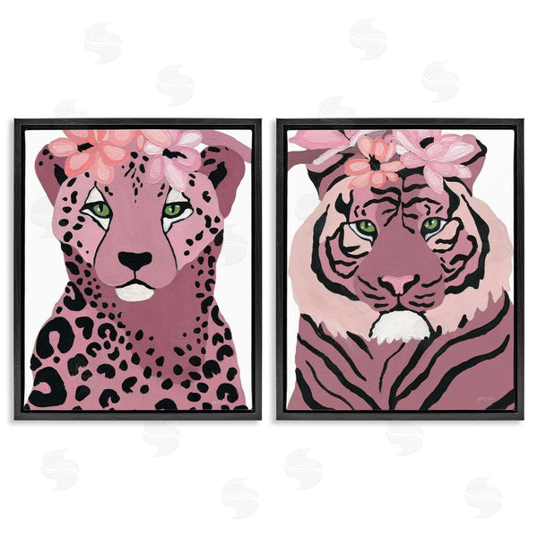 Stupell Industries Yvette St. Amant | Floral Cheetah Tiger Wall Art
