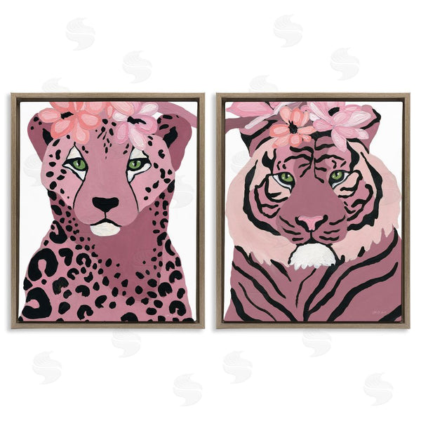 Stupell Industries Yvette St. Amant | Floral Cheetah Tiger Wall Art