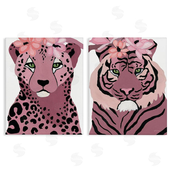 stupell industries Yvette St. Amant | Floral Cheetah Tiger Wall Art