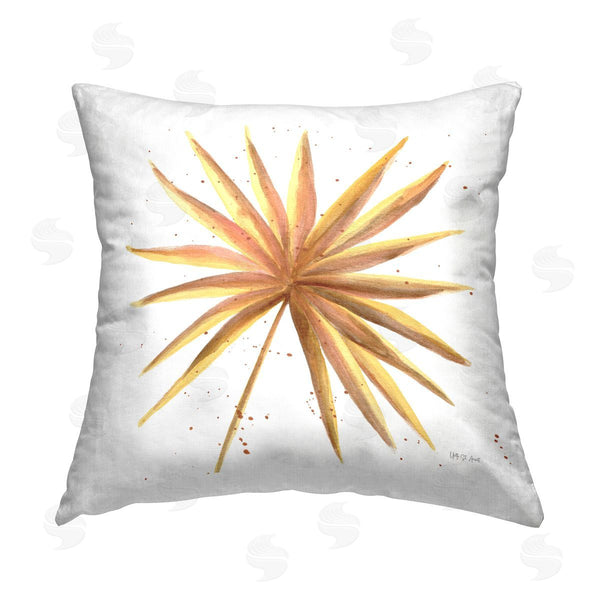 stupell industries Yvette St. Amant | Golden Palm Frond Printed Throw Pillow