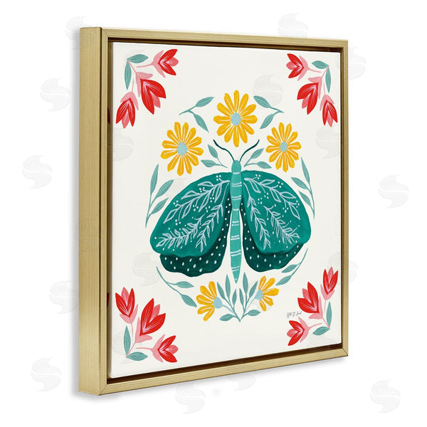 Stupell Industries Yvette St. Amant | Green Folk Butterfly