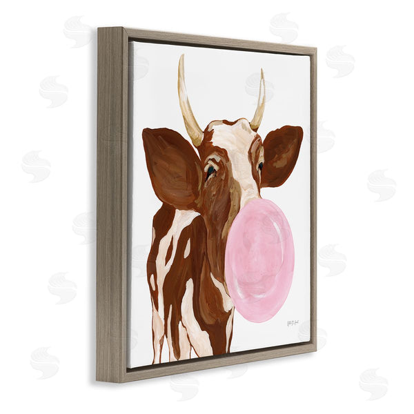 Stupell Industries Yvette St. Amant | Happy Bubblegum Cow