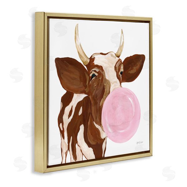 Stupell Industries Yvette St. Amant | Happy Bubblegum Cow