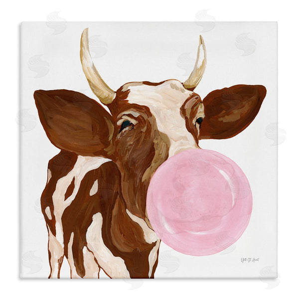 stupell industries Yvette St. Amant | Happy Bubblegum Cow