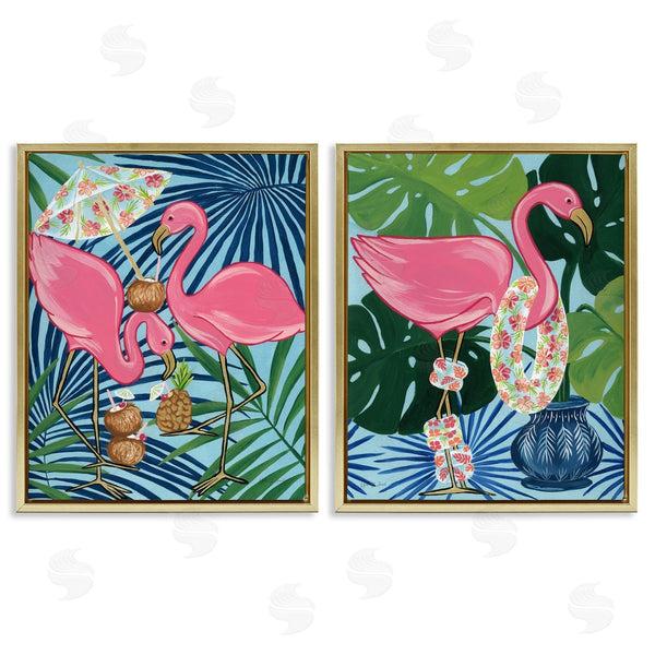Stupell Industries Yvette St. Amant | Happy Hour Flamingos Wall Art