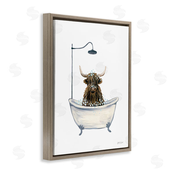 Stupell Industries Yvette St. Amant | Highland Cow Bathtub
