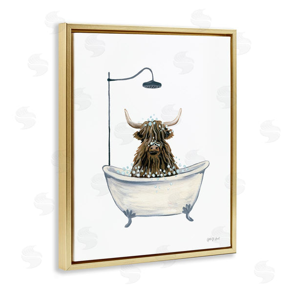 Stupell Industries Yvette St. Amant | Highland Cow Bathtub