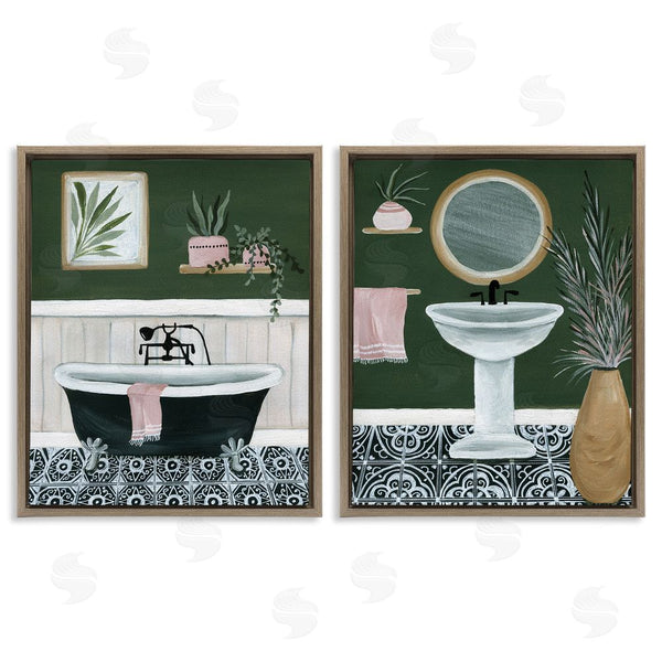 Stupell Industries Yvette St. Amant | Inviting Bold Green Bathroom Wall Art