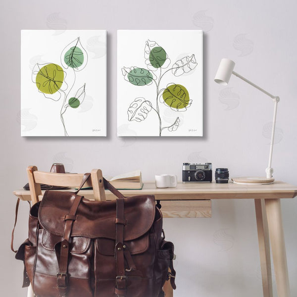 Stupell Industries Yvette St. Amant | Minimalist Line Monstera Plants Wall Art