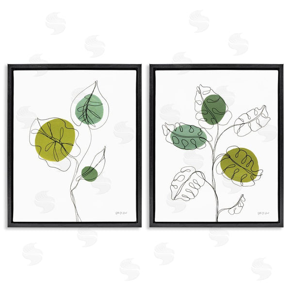 Stupell Industries Yvette St. Amant | Minimalist Line Monstera Plants Wall Art