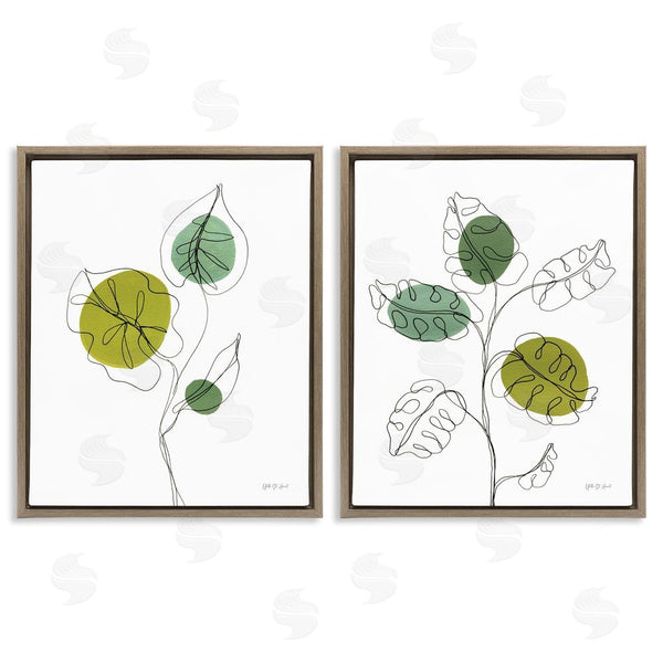 Stupell Industries Yvette St. Amant | Minimalist Line Monstera Plants Wall Art