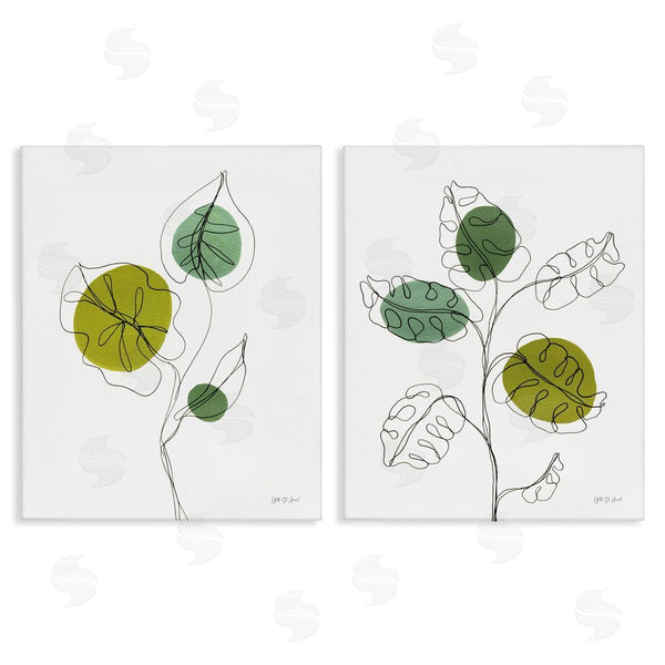 stupell industries Yvette St. Amant | Minimalist Line Monstera Plants Wall Art