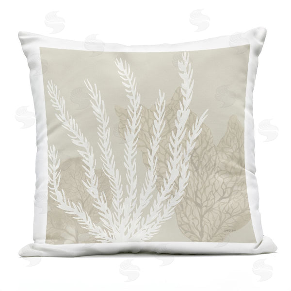 Stupell Industries Yvette St. Amant | Neutral Coral On Beige Printed Throw Pillow
