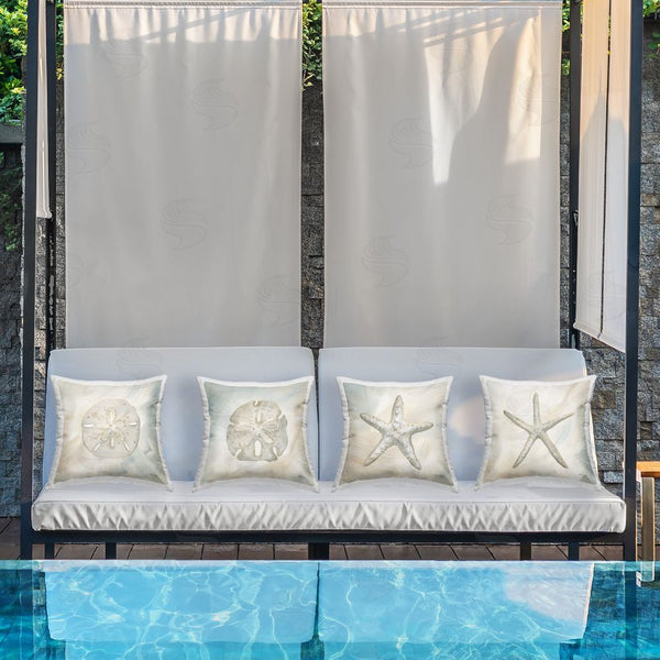 Stupell Industries Yvette St. Amant | Neutral Starfish & Sand Dollars Printed Throw Pillow Set