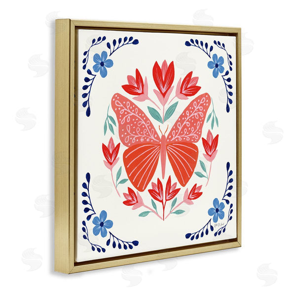Stupell Industries Yvette St. Amant | Orange Folk Butterfly