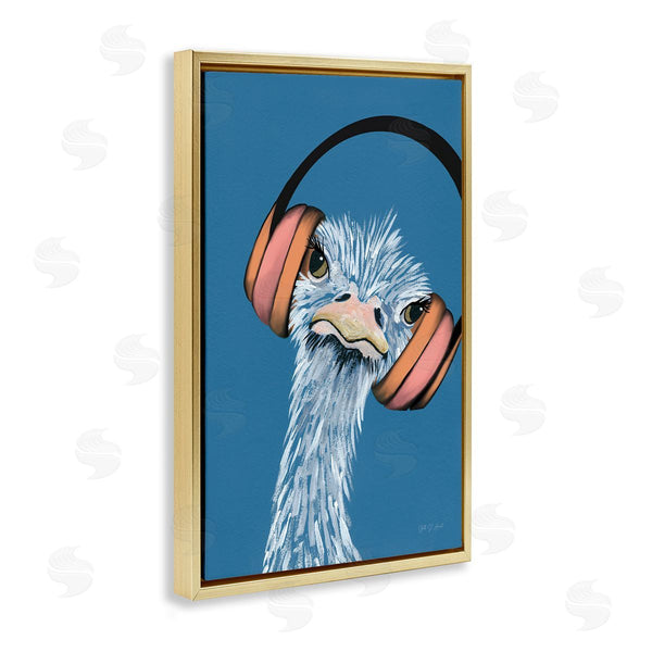 Stupell Industries Yvette St. Amant | Ostrich With Headphones