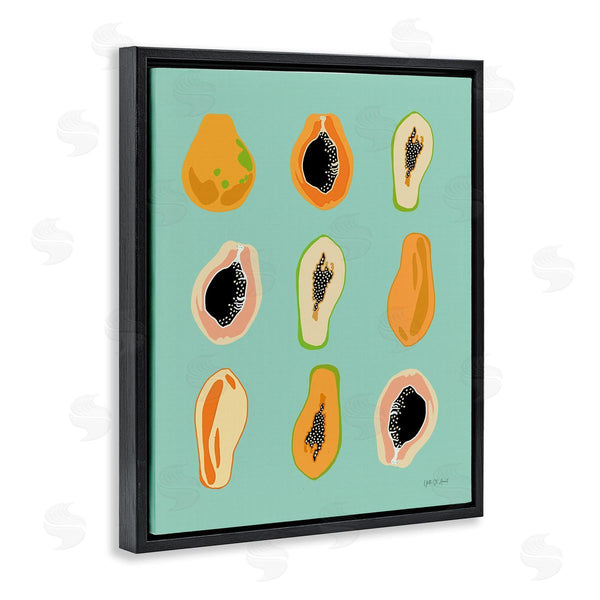 Stupell Industries Yvette St. Amant | Papaya Fruits On Blue