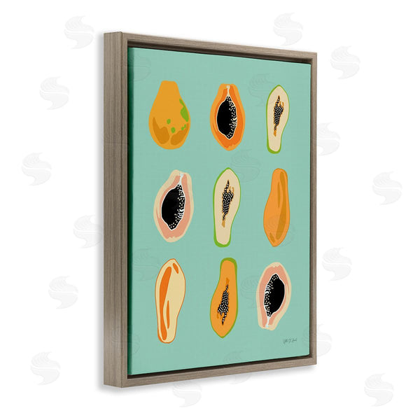 Stupell Industries Yvette St. Amant | Papaya Fruits On Blue