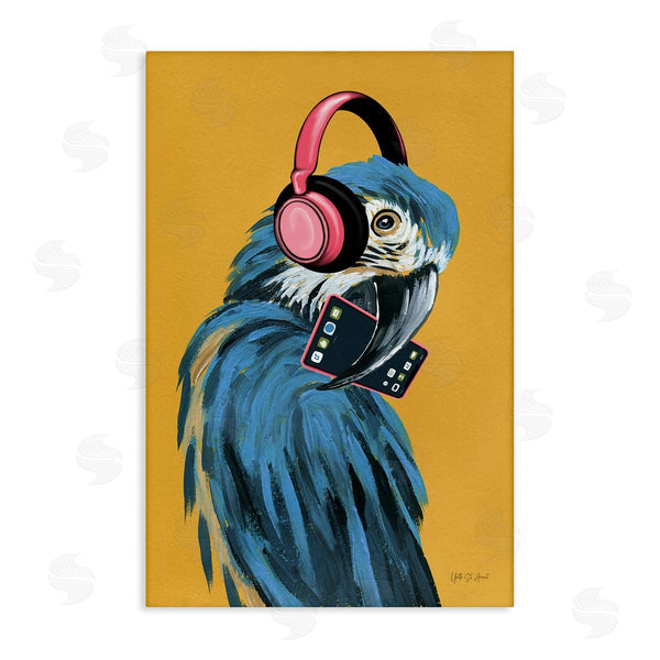 stupell industries Yvette St. Amant | Parrot Listening to Music