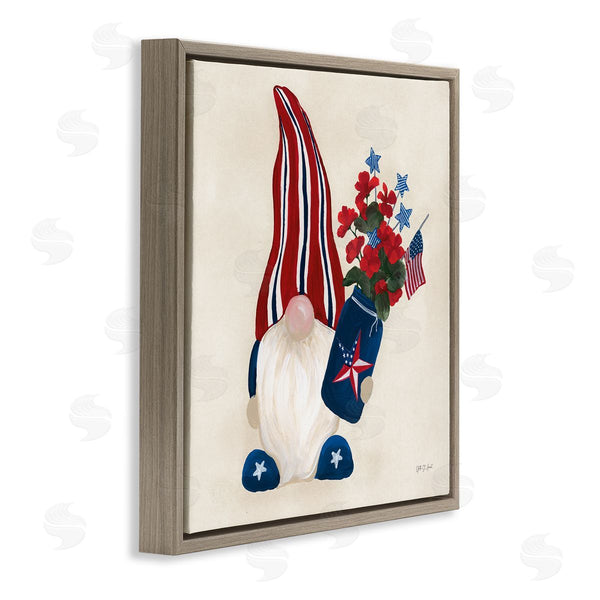 Stupell Industries Yvette St. Amant | Patriotic Gnome & Flowers