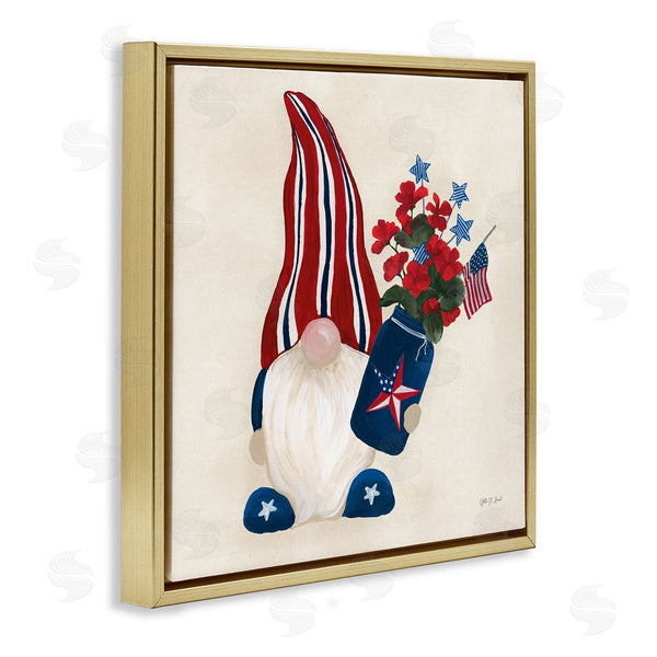 Stupell Industries Yvette St. Amant | Patriotic Gnome & Flowers