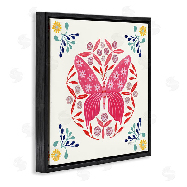 Stupell Industries Yvette St. Amant | Pink Folk Butterfly