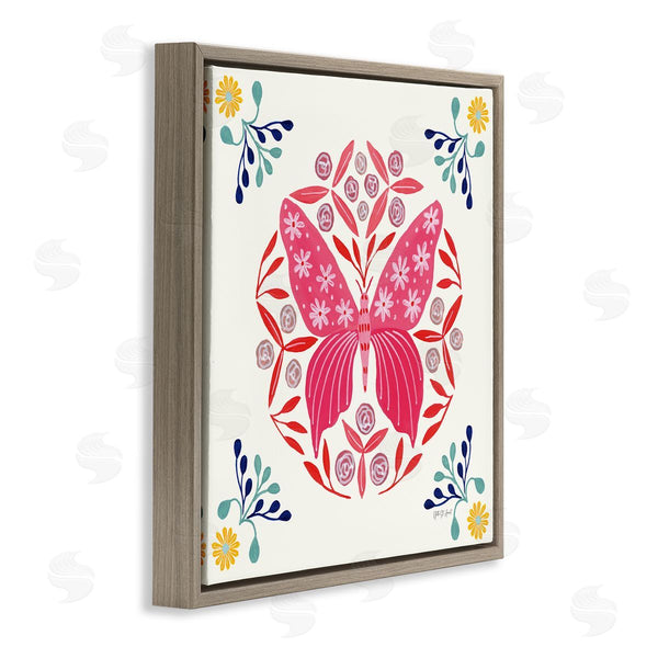 Stupell Industries Yvette St. Amant | Pink Folk Butterfly