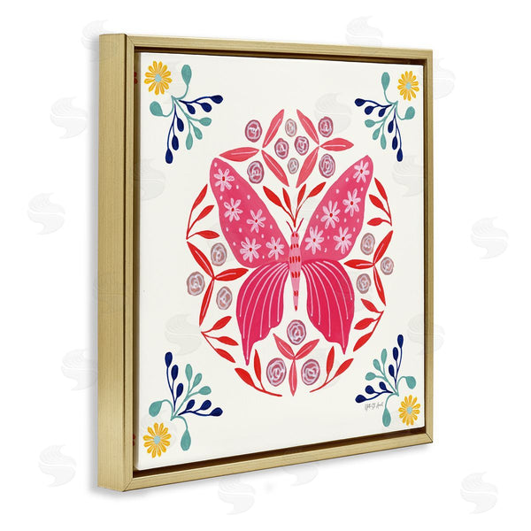 Stupell Industries Yvette St. Amant | Pink Folk Butterfly