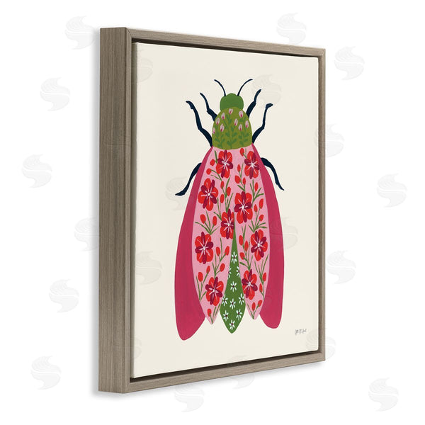 Stupell Industries Yvette St. Amant | Pink & Green Blooming Beetle