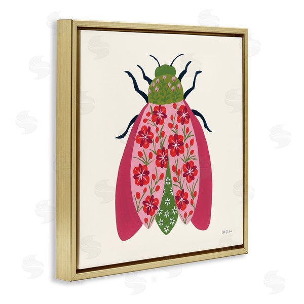 Stupell Industries Yvette St. Amant | Pink & Green Blooming Beetle