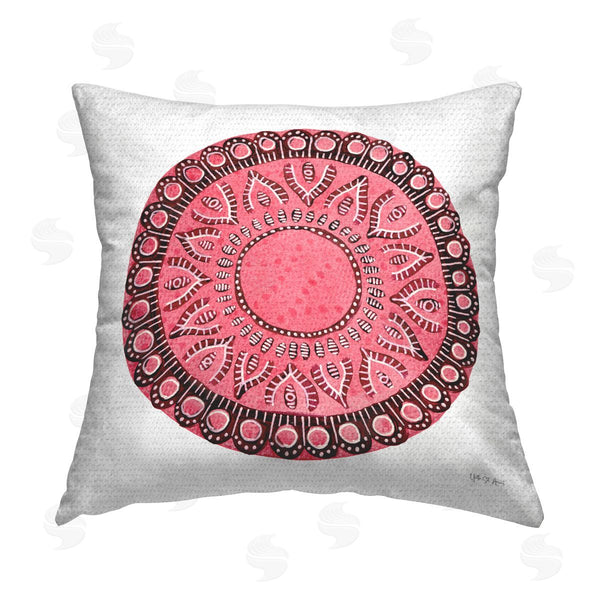 Stupell Industries Yvette St. Amant | Pink Mandala Pattern Printed Throw Pillow