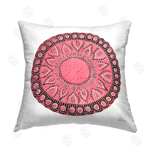 stupell industries Yvette St. Amant | Pink Mandala Pattern Printed Throw Pillow