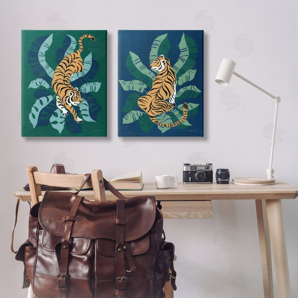 Stupell Industries Yvette St. Amant | Prowling Tiger Sitting Tiger Jungle Wall Art