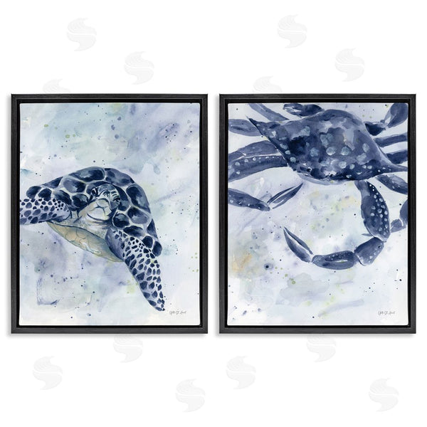 Stupell Industries Yvette St. Amant | Sea Creatures Turtle & Crab Wall Art