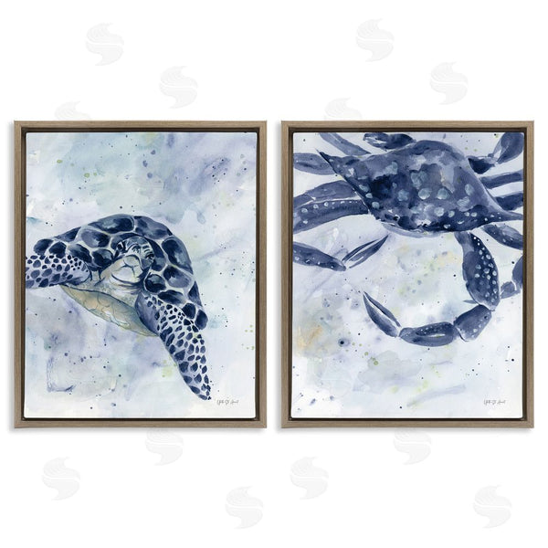 Stupell Industries Yvette St. Amant | Sea Creatures Turtle & Crab Wall Art