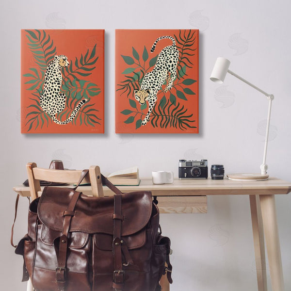 Stupell Industries Yvette St. Amant | Sitting Cheetah Prowling Jungle Wall Art