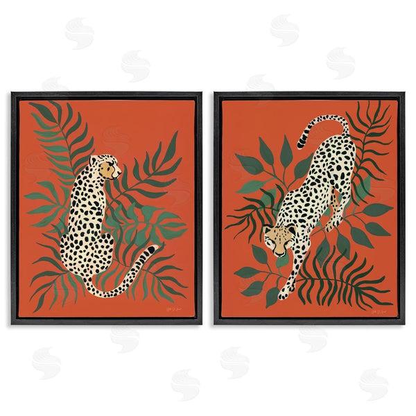 Stupell Industries Yvette St. Amant | Sitting Cheetah Prowling Jungle Wall Art
