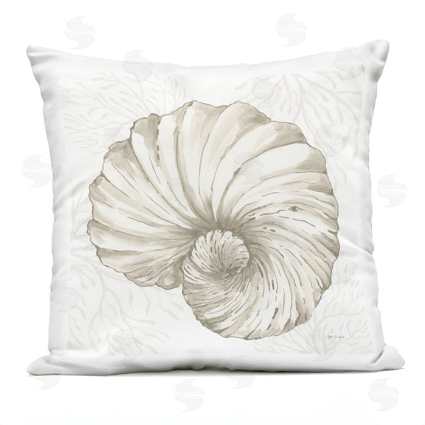 Stupell Industries Yvette St. Amant | Spiral Shell & Neutral Coral Printed Throw Pillow